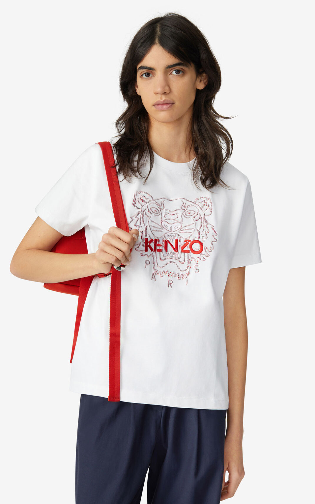 Kenzo Tiger loose fitting T-shirts Dame - Hvide DK-219873